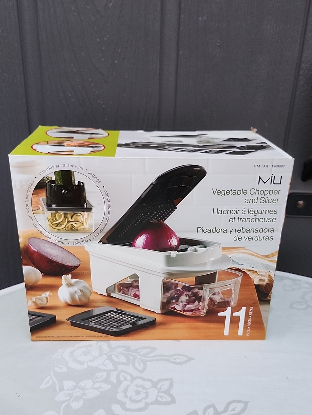 Mi White Vegetable Chopper and Slicer - 11-Piece Set